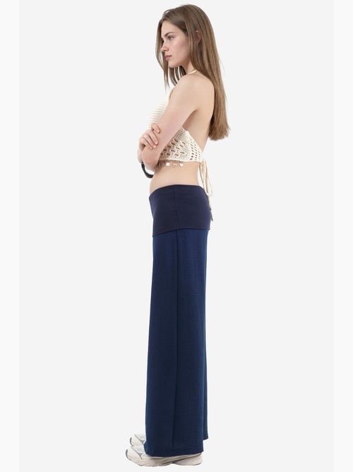 Pantalon à jambe large taille haute busem - Kiabi