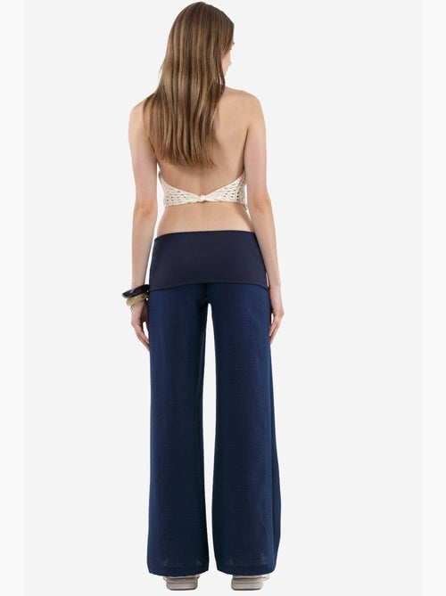 Pantalon à jambe large taille haute busem - Kiabi