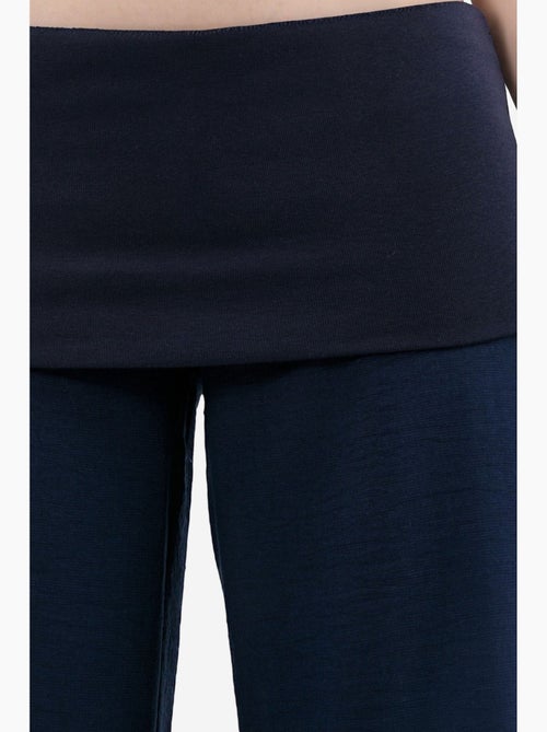 Pantalon à jambe large taille haute busem - Kiabi