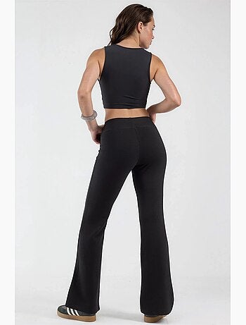 Pantalon à jambes évasées avec taille élastique busem