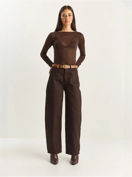 Pantalon à jambes larges et taille haute. Lucci - Kiabi Pantalon à jambes larges et taille haute. Lucci - Kiabi