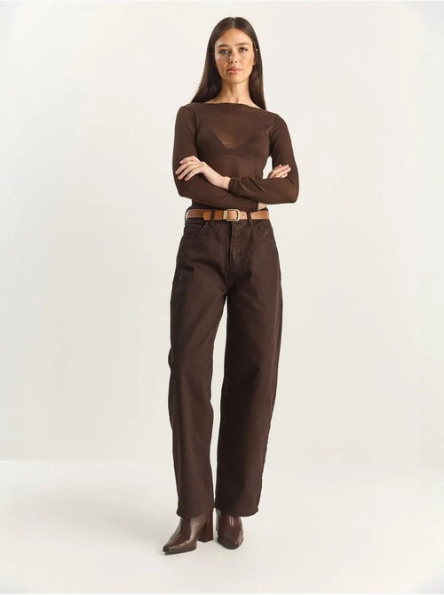 Pantalon à jambes larges et taille haute. Lucci - Kiabi Pantalon à jambes larges et taille haute. Lucci - Kiabi