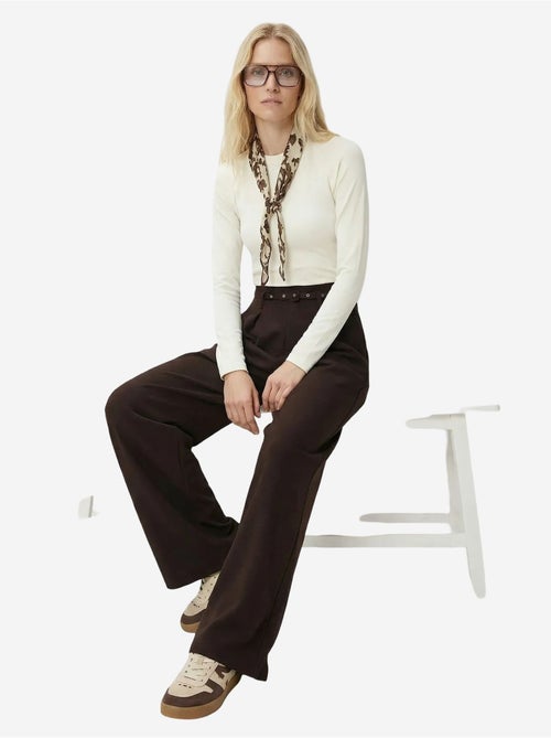 Pantalon à jambes larges plissé et ceinturé istanbul - Kiabi Pantalon à jambes larges plissé et ceinturé istanbul - Kiabi