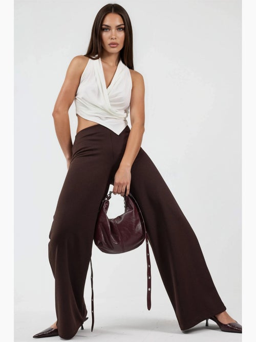 Pantalon à jambes larges taille haute busem - Kiabi