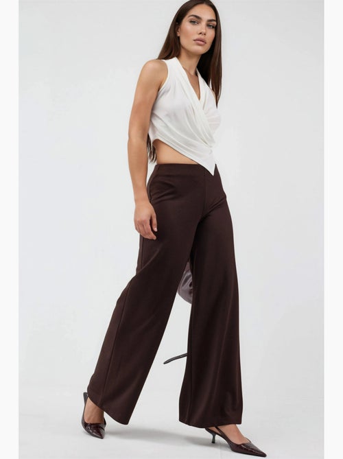 Pantalon à jambes larges taille haute busem - Kiabi