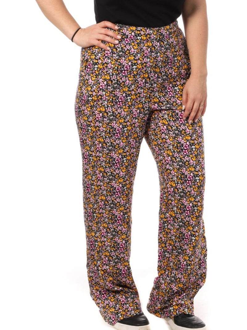 Pantalon à motifs femme vero moda curve Noir Multicolore - Kiabi