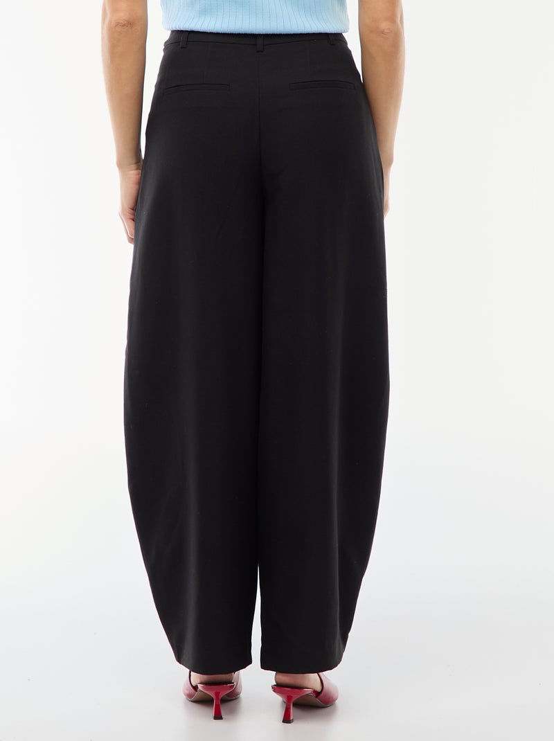 Pantalon à pinces asymétrique Noir - Kiabi