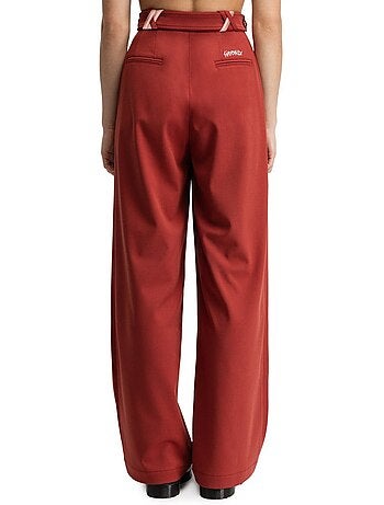 Pantalon à pinces jambes larges femme femme aker-w cherry