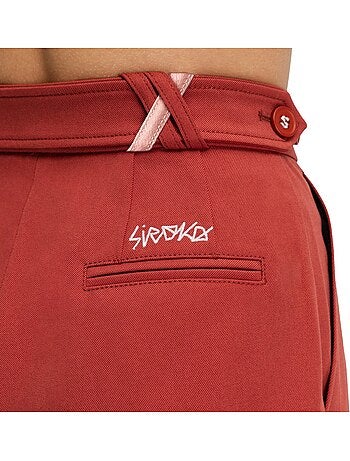 Pantalon à pinces jambes larges femme femme aker-w cherry