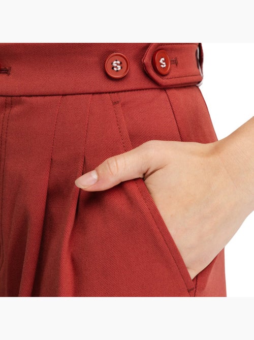 Pantalon à pinces jambes larges femme femme aker-w cherry - Kiabi