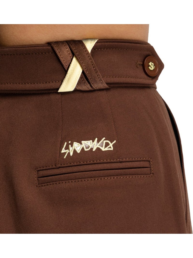 Pantalon à pinces jambes larges femme femme aker-w Marron - Kiabi