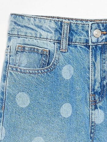 Pantalon à pois en denim