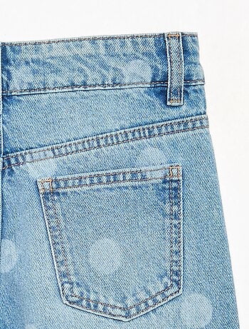 Pantalon à pois en denim