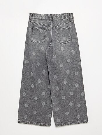 Pantalon à pois en denim