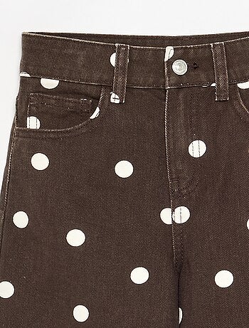 Pantalon à pois en denim