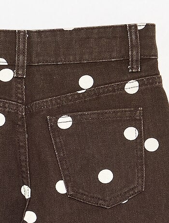 Pantalon à pois en denim