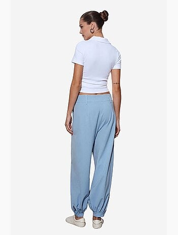 Pantalon à rayures, taille haute et jambe large dilvin