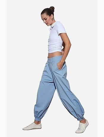 Pantalon à rayures, taille haute et jambe large dilvin