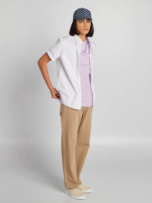 Pantalon à surpiqures contrastées - Kiabi