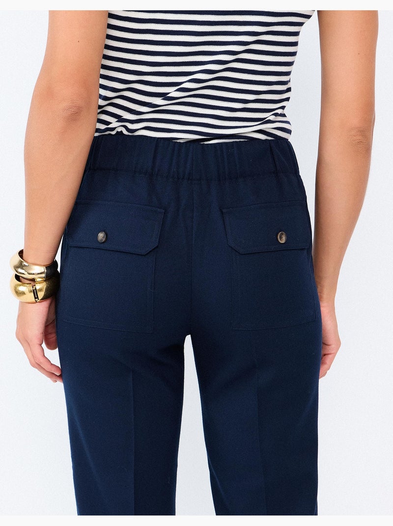 Pantalon à taille élastique, mo fashion Bleu - Kiabi