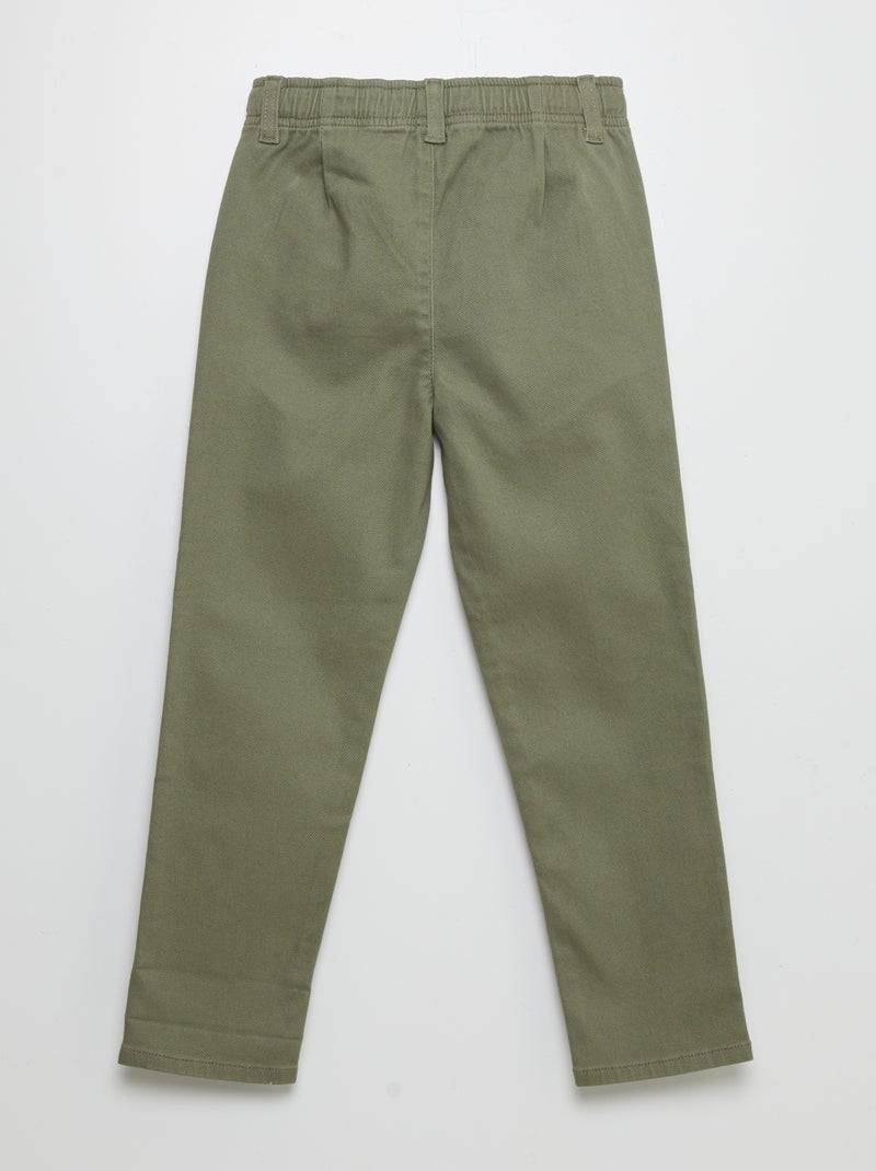 Pantalon à taille élastiquée - So Easy Vert - Kiabi