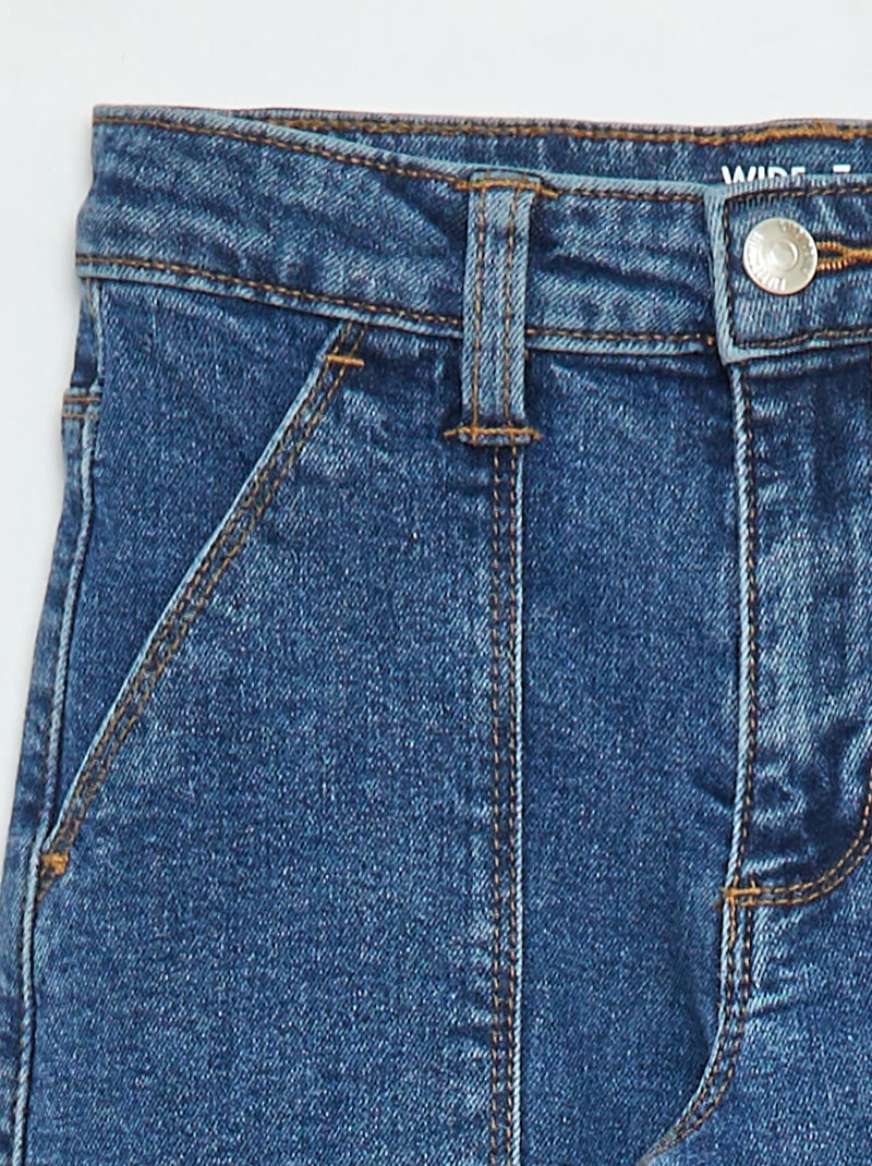 Pantalon ajustée avec poches à rabat - coupe + confortable Bleu - Kiabi