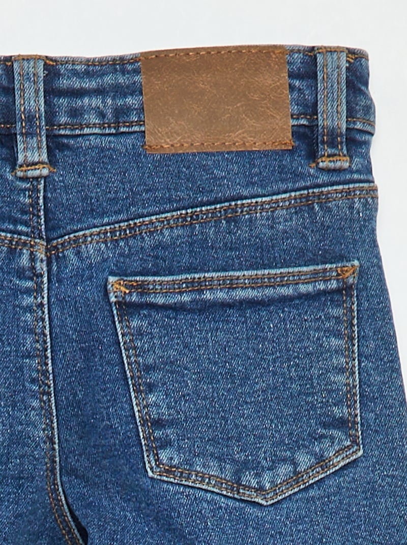 Pantalon ajustée avec poches à rabat - coupe + confortable Bleu - Kiabi