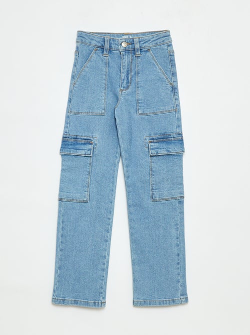 Pantalon ajustée avec poches à rabat - coupe + confortable - Kiabi
