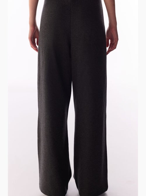 Pantalon ample à jambe large, motif chiné, chaud penti - Kiabi