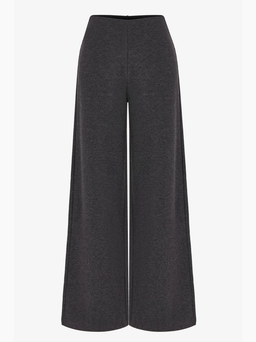 Pantalon ample à jambe large, motif chiné, chaud penti - Kiabi