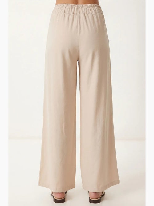 Pantalon ample en crêpe à taille haute istanbul - Kiabi Pantalon ample en crêpe à taille haute istanbul - Kiabi