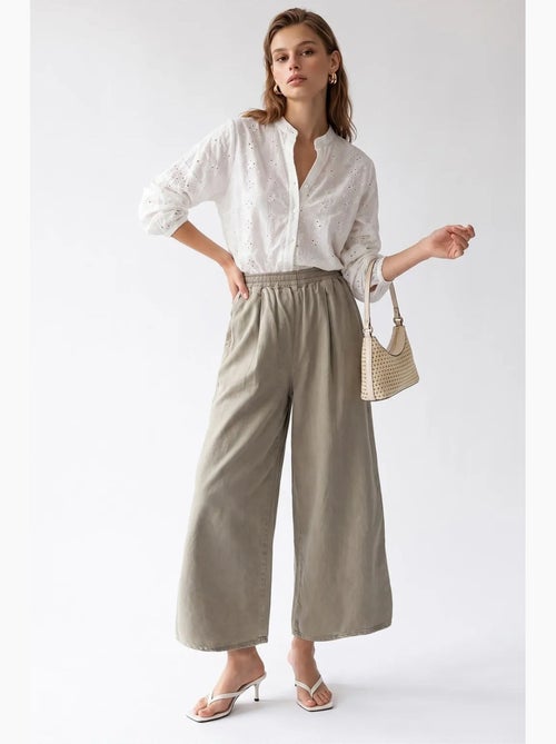 Pantalon ample en tencel, longueur cheville mixray - Kiabi Pantalon ample en tencel, longueur cheville mixray - Kiabi