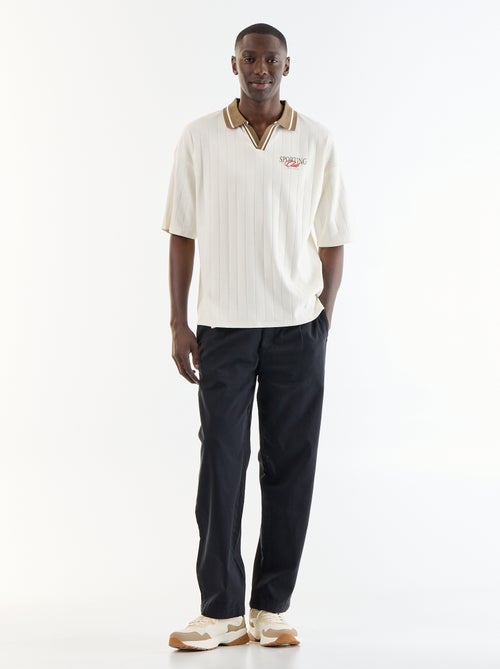 Pantalon au toucher doux - Kiabi