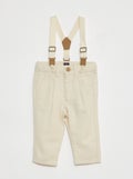 Pantalon avec bretelles BLANC - Kiabi