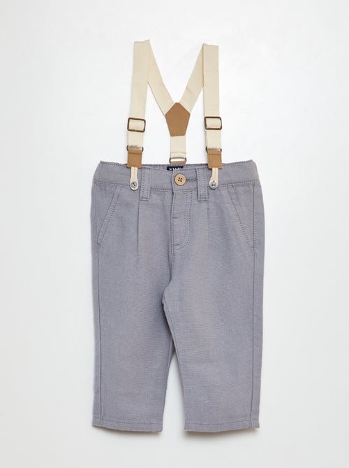 Pantalon avec bretelles - Kiabi