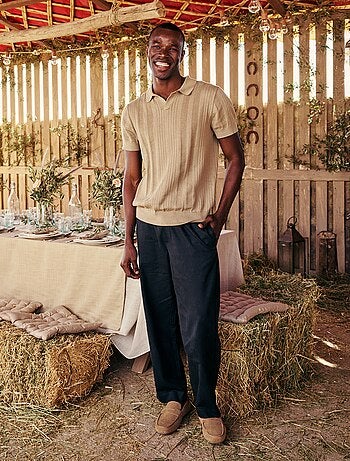 Pantalon avec ceinture élastiquée