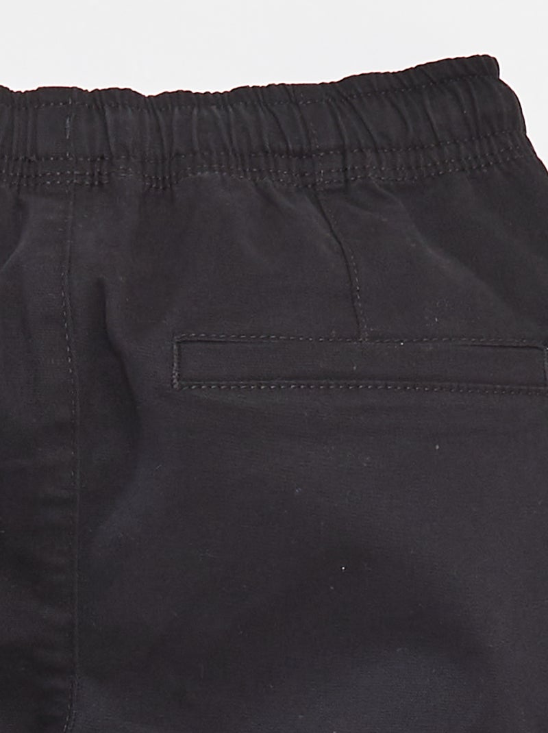 Pantalon avec poches et taille ajustable noir - Kiabi