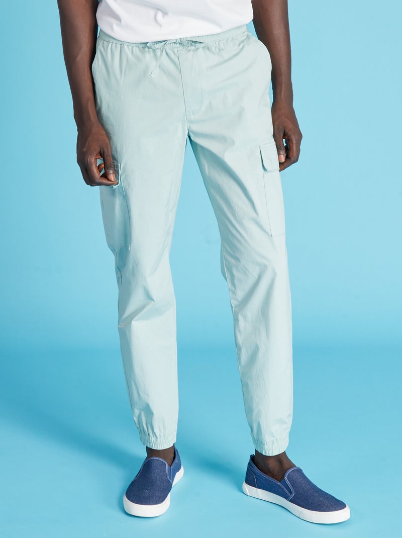 Pantalon avec poches sur le côté Bleu - Kiabi