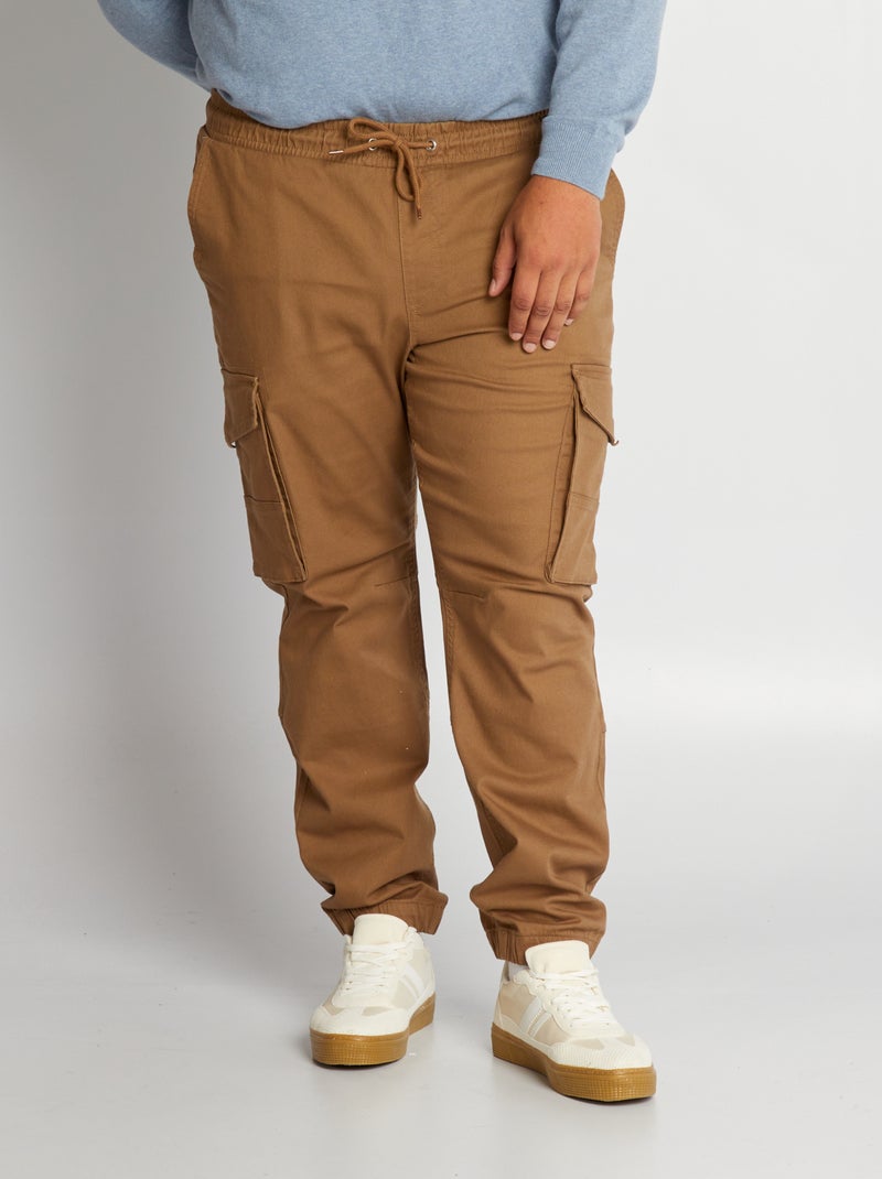 Pantalon avec poches sur les côtés marron - Kiabi