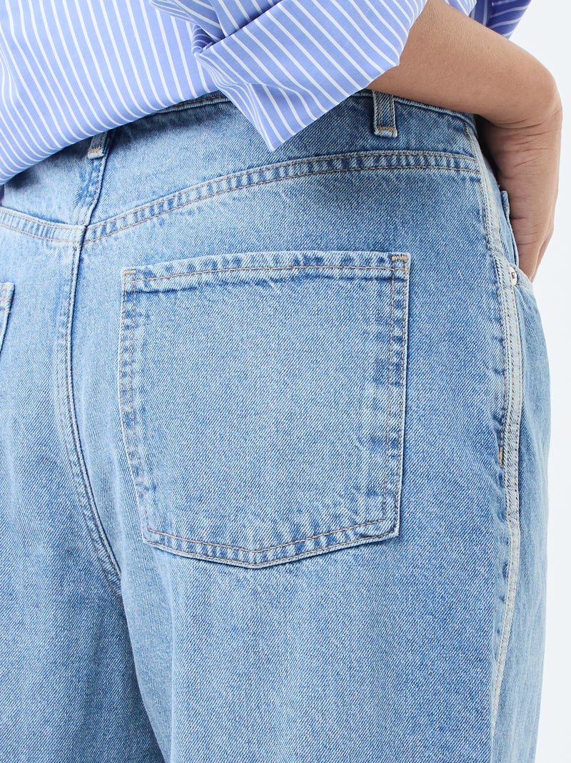 Pantalon baggy à taille basse Bleu - Kiabi