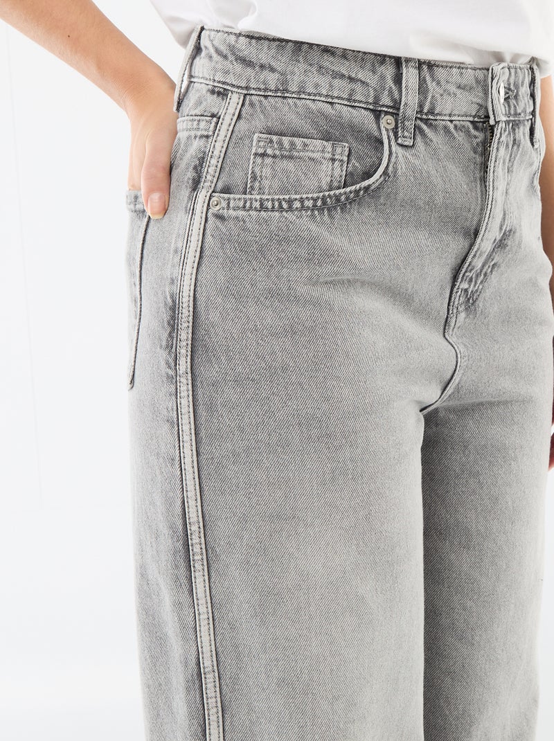 Pantalon baggy à taille basse Gris - Kiabi