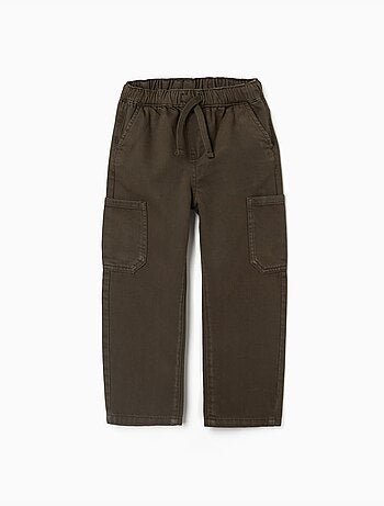Pantalon baggy en sergé avec poches cargo