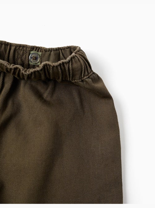 Pantalon baggy en sergé avec poches cargo - Kiabi