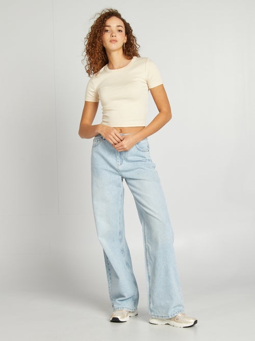 Pantalon baggy taille basse - Kiabi