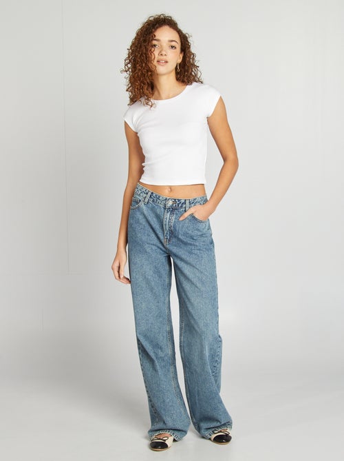 Pantalon baggy taille basse - Kiabi