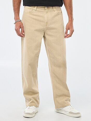 Pantalon baggy uni en twill