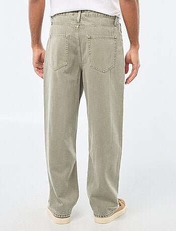 Pantalon baggy uni en twill