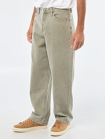 Pantalon baggy uni en twill