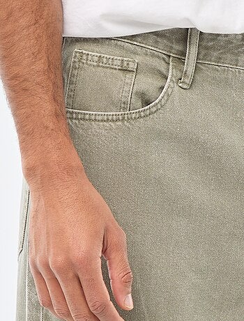Pantalon baggy uni en twill