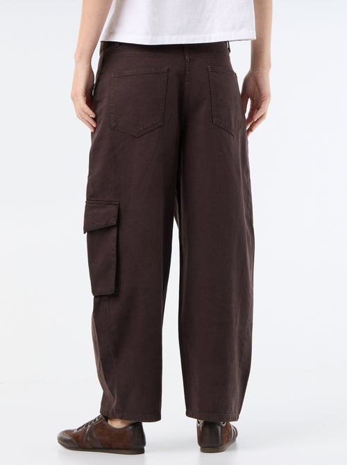 Pantalon ballon avec poche à rabat - Kiabi